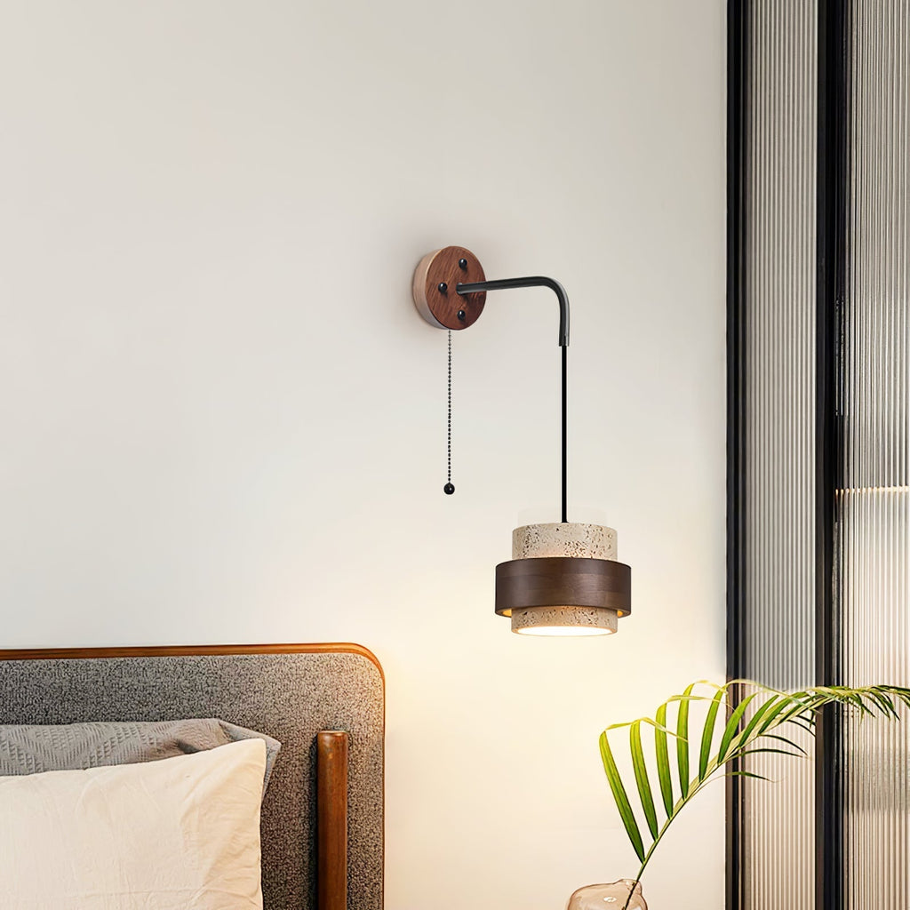 Deldenora Travertine Wall Light-Moonnatur