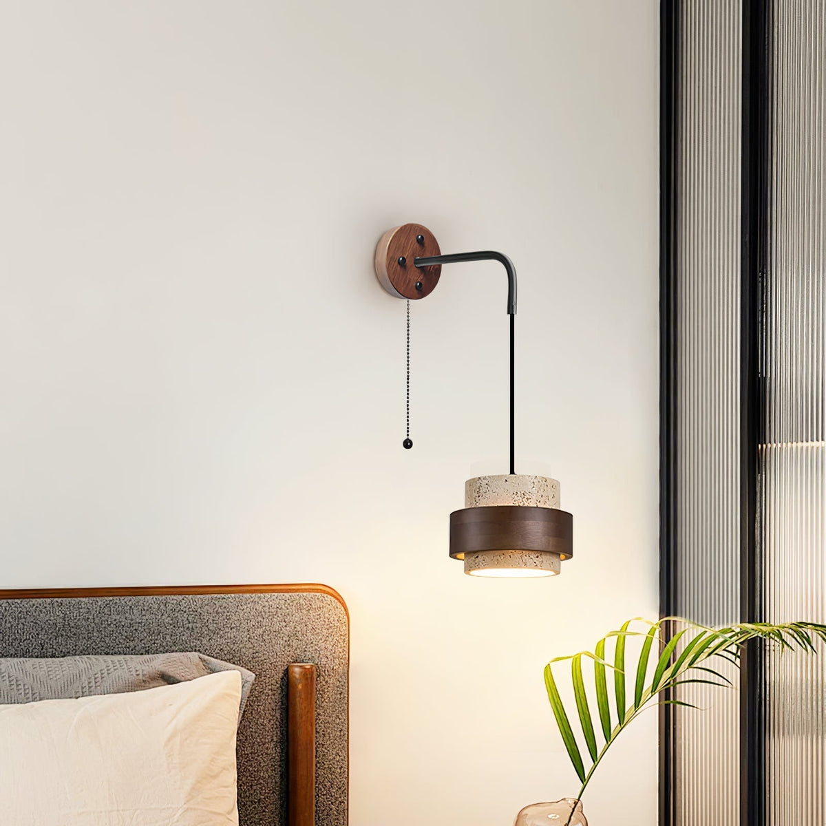 Deldenora Travertine Wall Light-Moonnatur