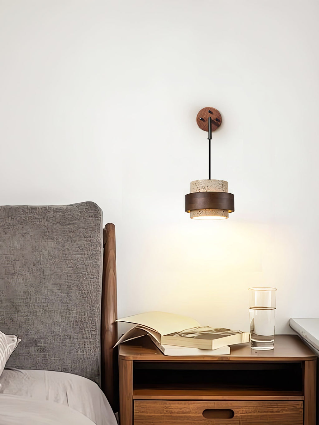Deldenora Travertine Wall Light-Moonnatur