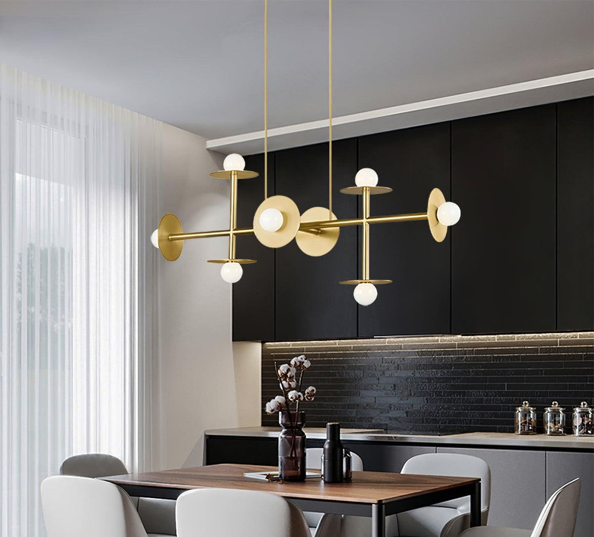 Idenera Glass Chandelier-Moonnatur