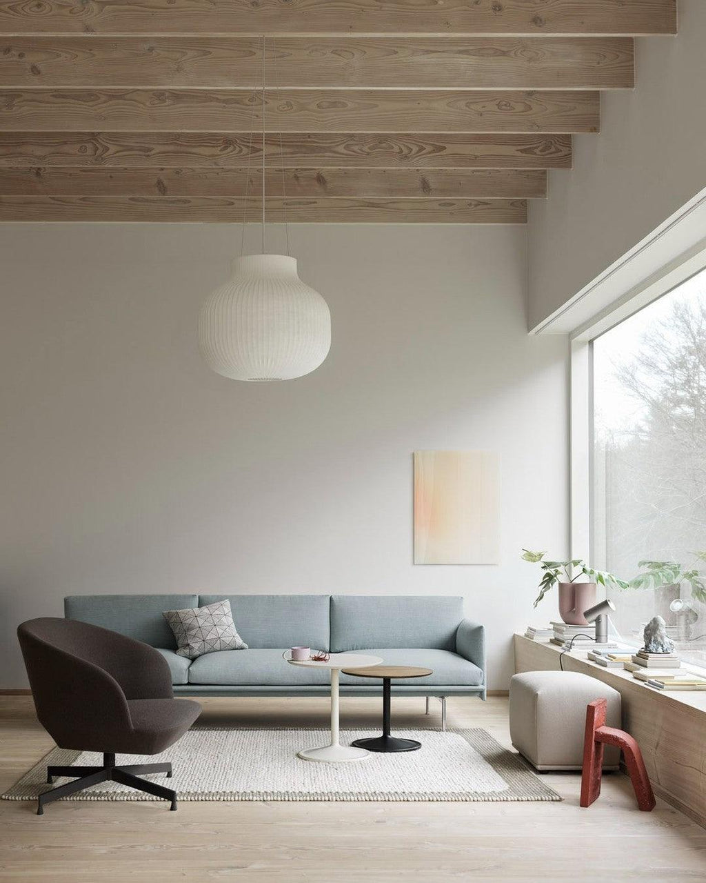 Ferrowwell Silk Pendant Light-Moonnatur