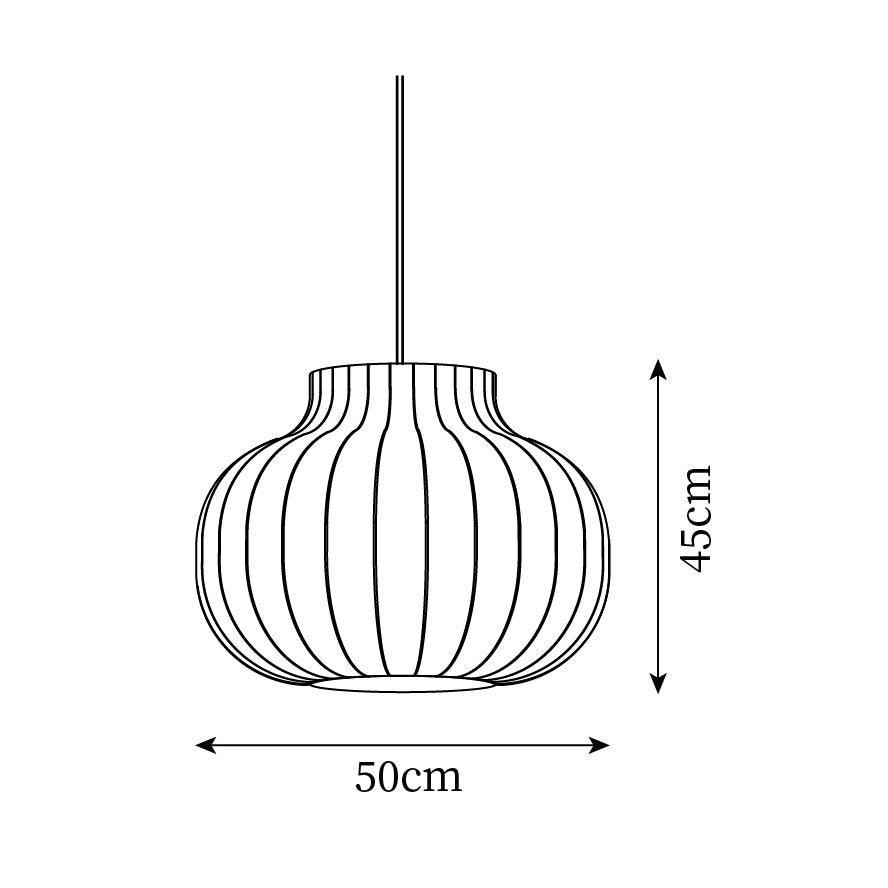 Ferrowwell Silk Pendant Light-Moonnatur