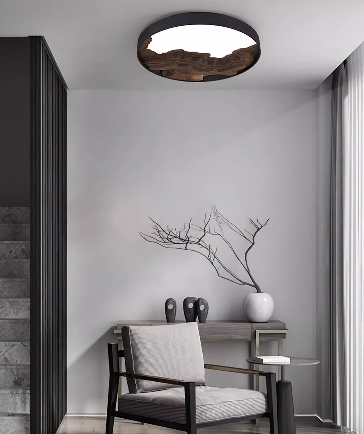 Denelenna Wood Ceiling Light-Moonnatur
