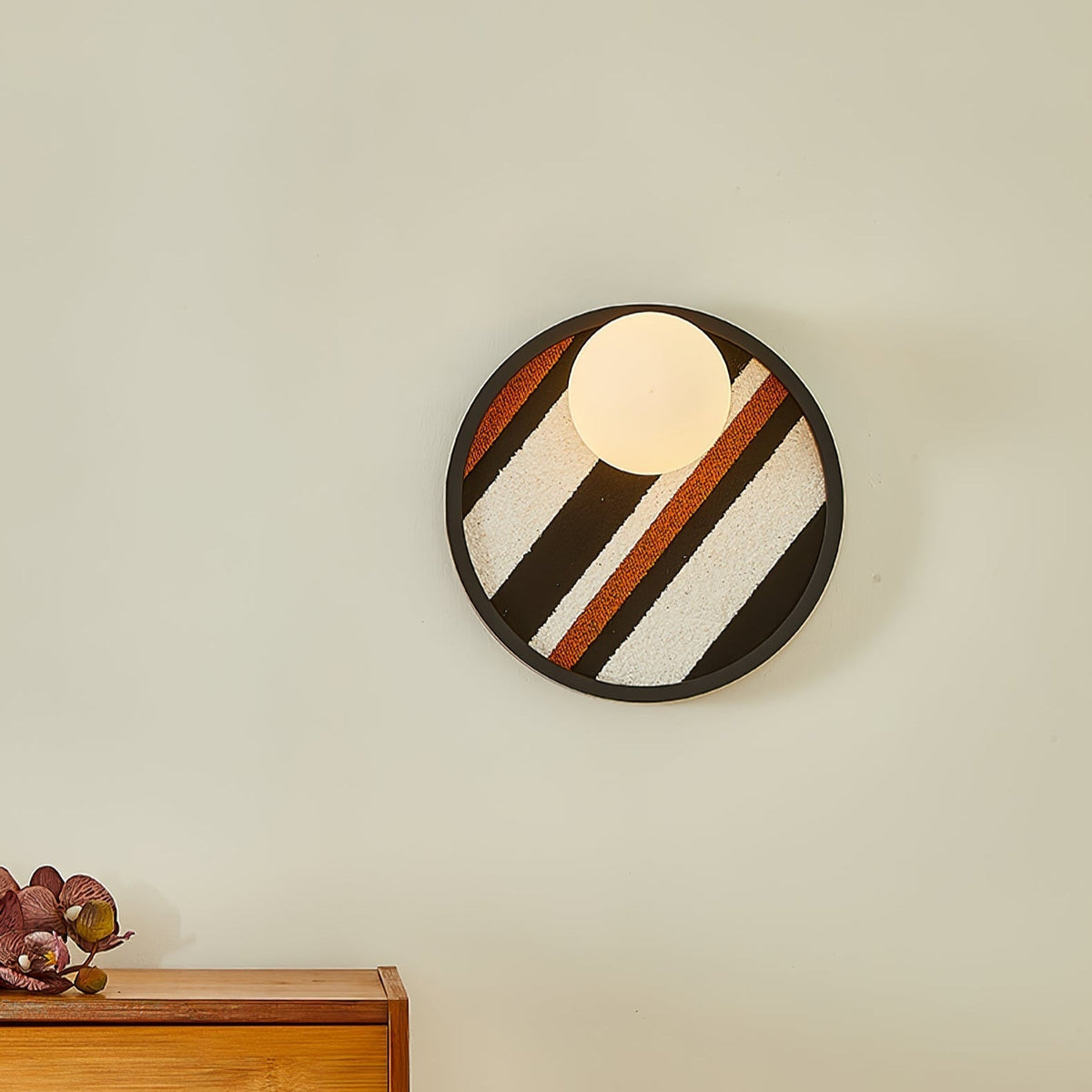 Udelia Fabric Wall Light-Moonnatur