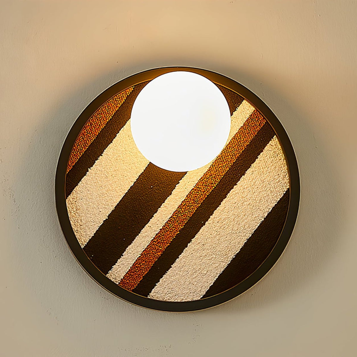 Udelia Fabric Wall Light-Moonnatur