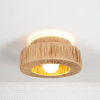 Zarenune Raffia Straw Ceiling Light-Moonnatur