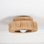 Zarenune Raffia Straw Ceiling Light-Moonnatur