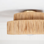 Zarenune Raffia Straw Ceiling Light-Moonnatur