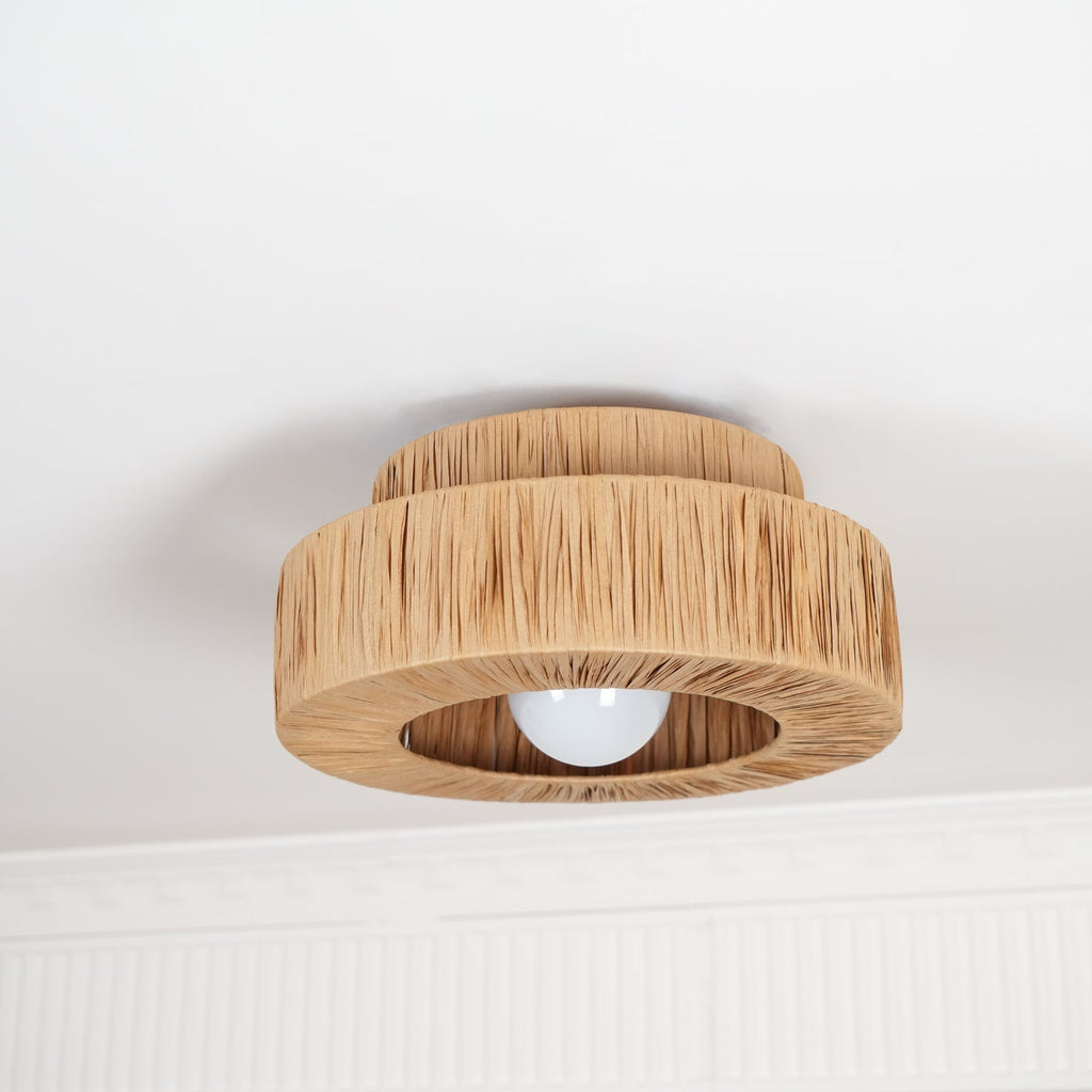 Zarenune Raffia Straw Ceiling Light-Moonnatur