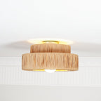 Zarenune Raffia Straw Ceiling Light-Moonnatur