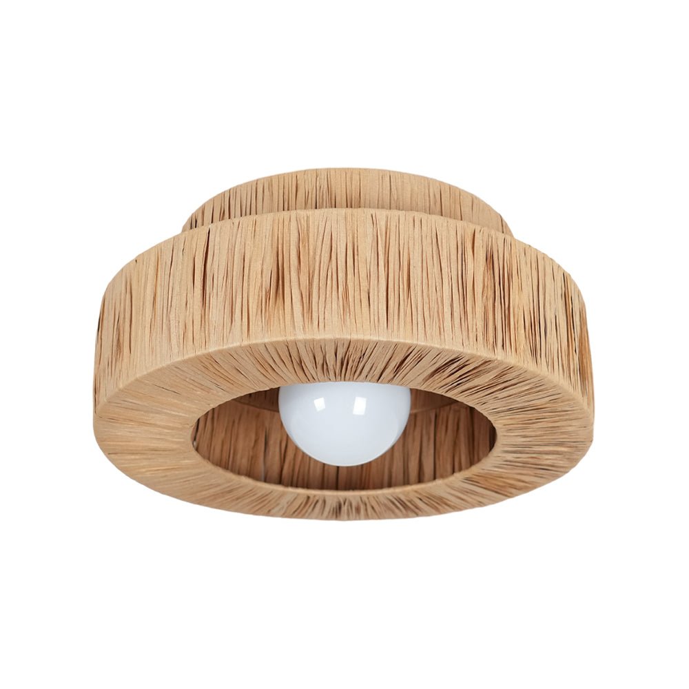Zarenune Raffia Straw Ceiling Light-Moonnatur