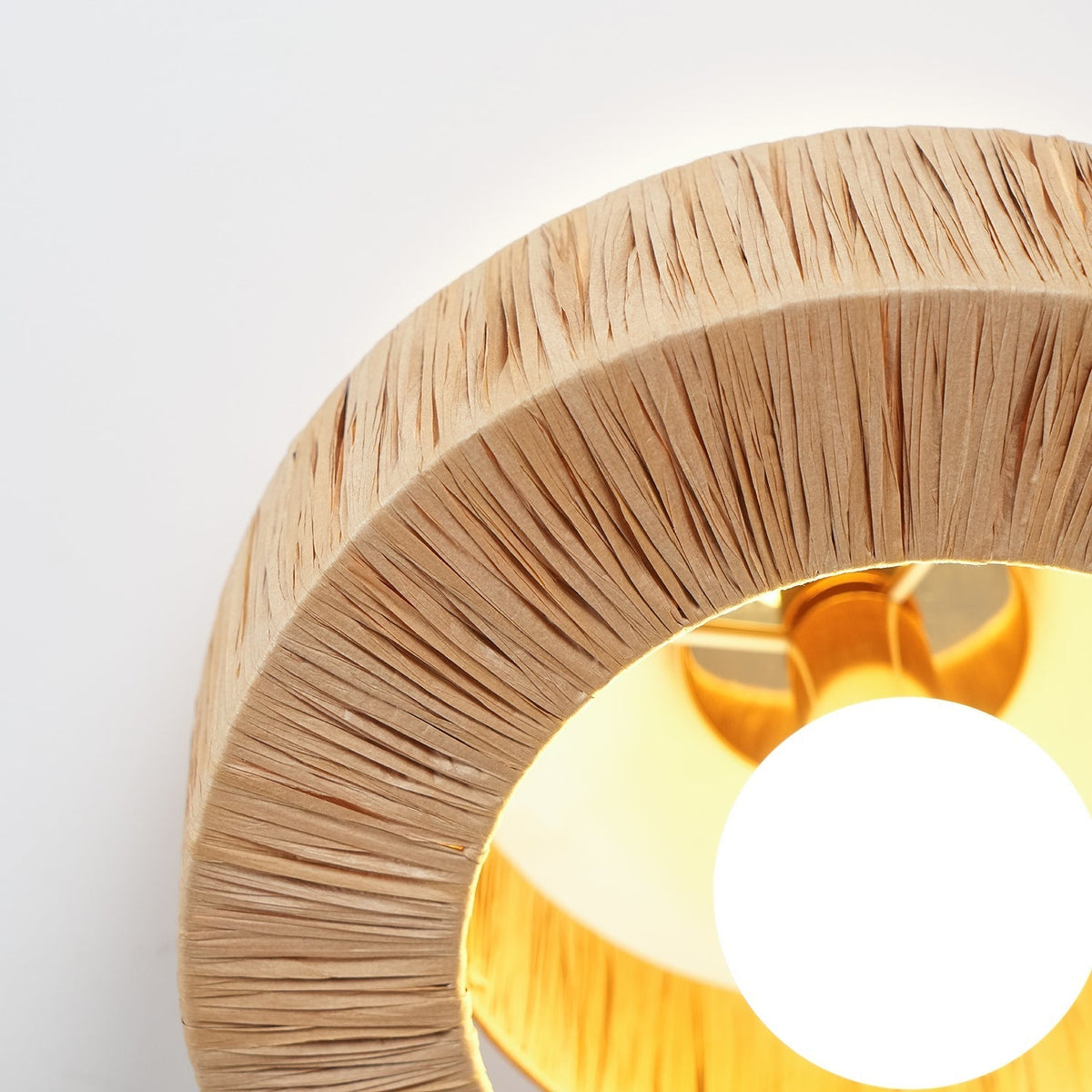 Zarenune Raffia Straw Ceiling Light-Moonnatur