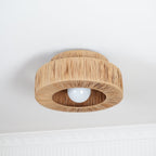 Zarenune Raffia Straw Ceiling Light-Moonnatur
