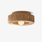 Zarenune Raffia Straw Ceiling Light-Moonnatur