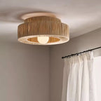 Zarenune Raffia Straw Ceiling Light-Moonnatur