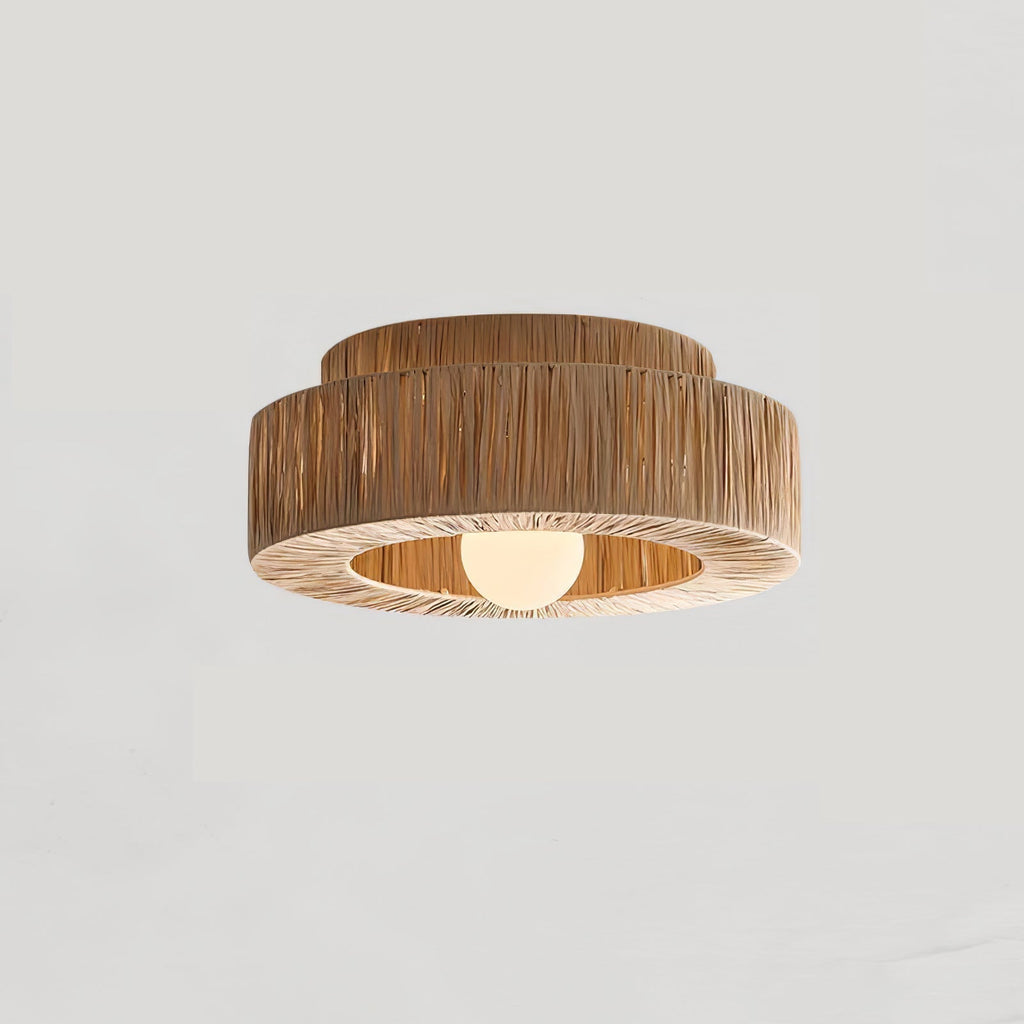 Zarenune Raffia Straw Ceiling Light-Moonnatur