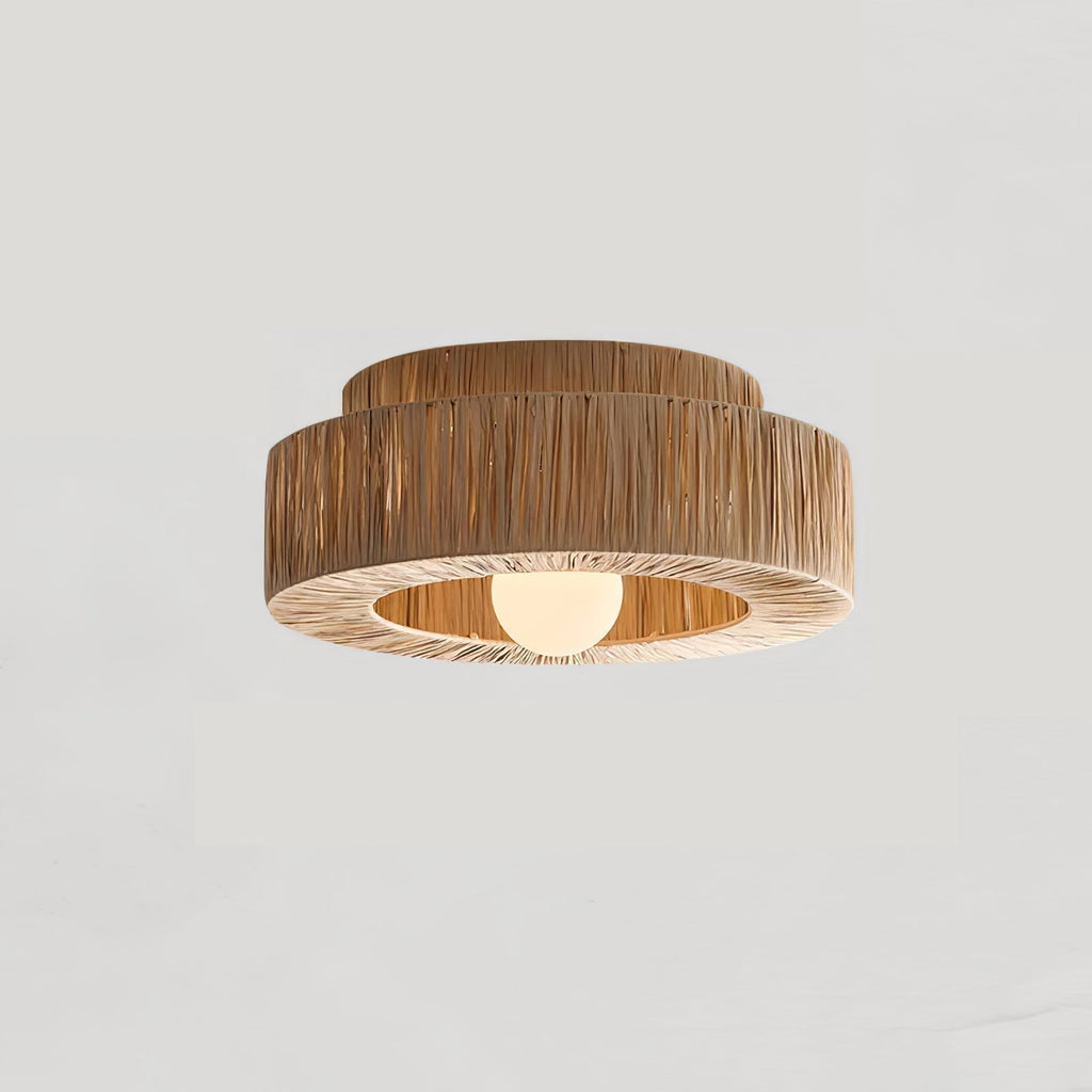 Zarenune Raffia Straw Ceiling Light-Moonnatur