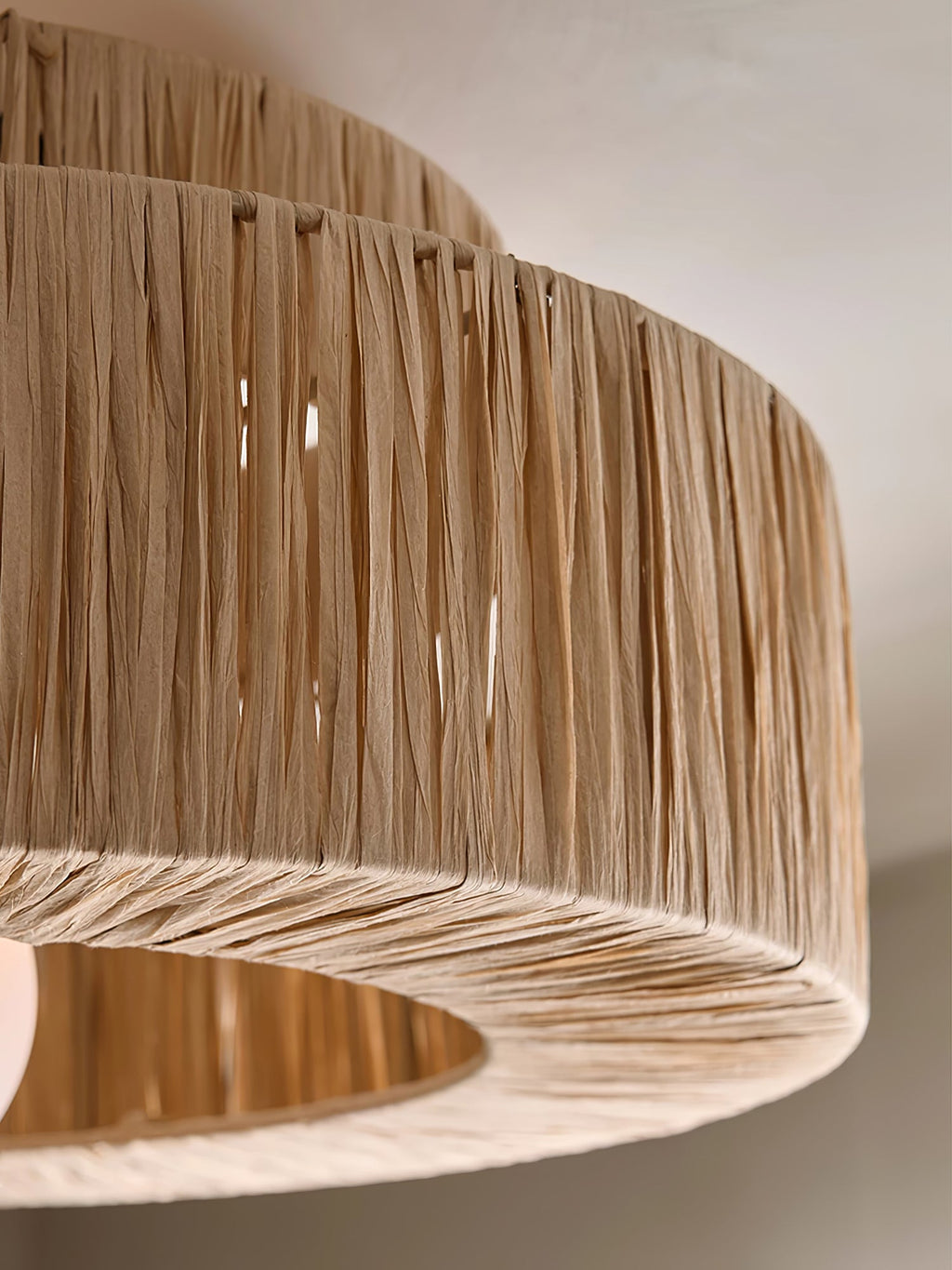 Zarenune Raffia Straw Ceiling Light-Moonnatur