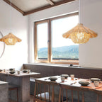 Trevenara Rattan Pendant Light-Moonnatur
