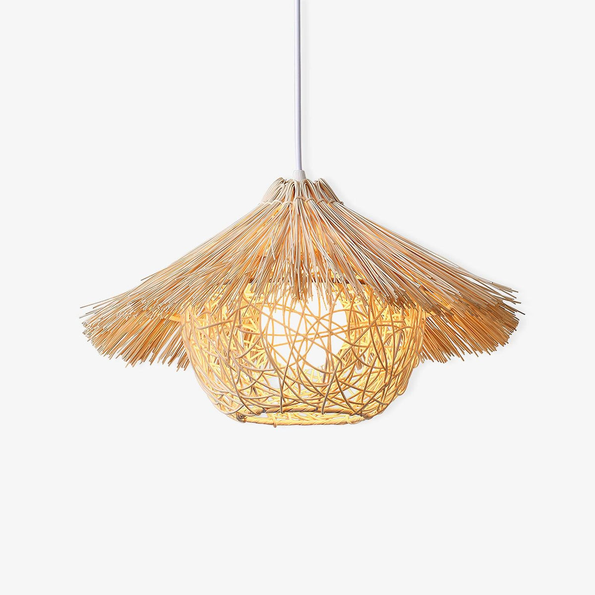 Trevenara Rattan Pendant Light-Moonnatur