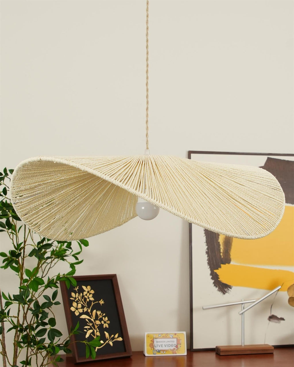 Cardelena Hemp Rope Pendant Light-Moonnatur