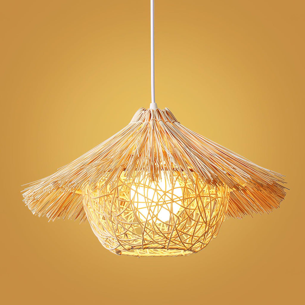 Trevenara Rattan Pendant Light-Moonnatur