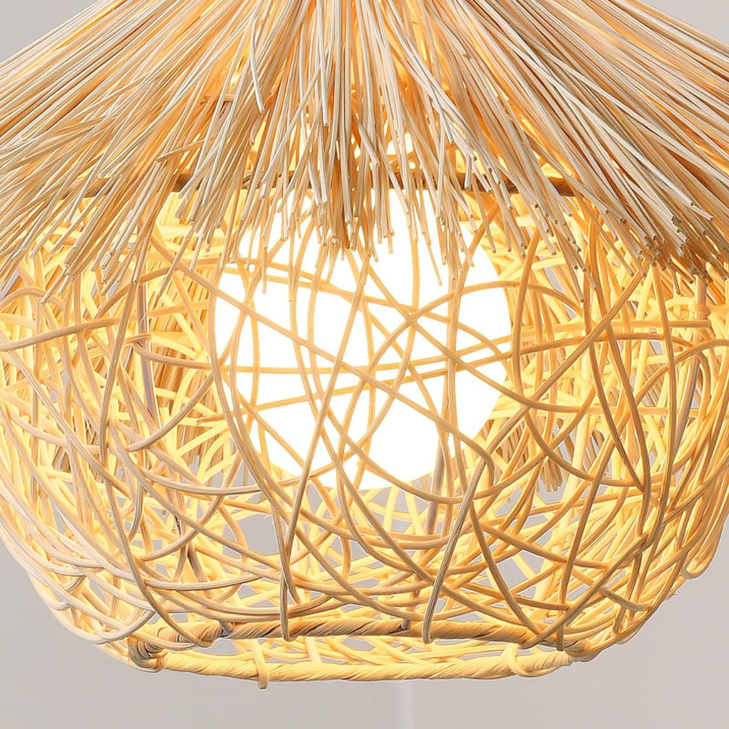 Trevenara Rattan Pendant Light-Moonnatur