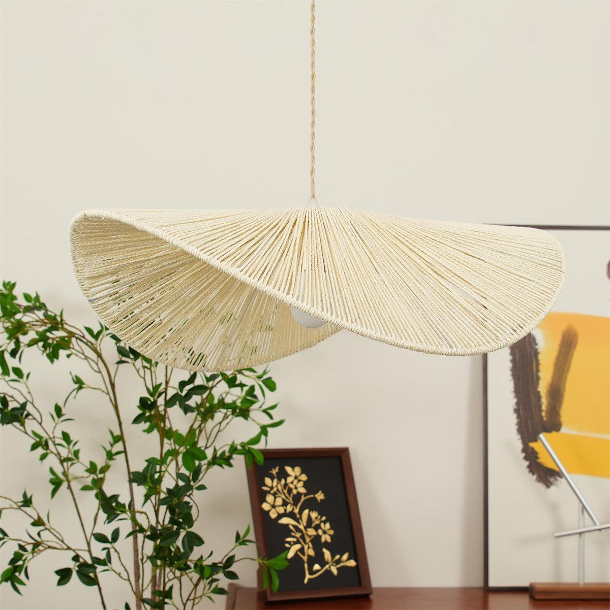 Cardelena Hemp Rope Pendant Light-Moonnatur