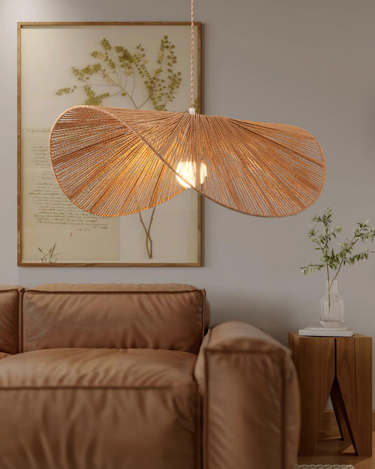 Cardelena Hemp Rope Pendant Light-Moonnatur