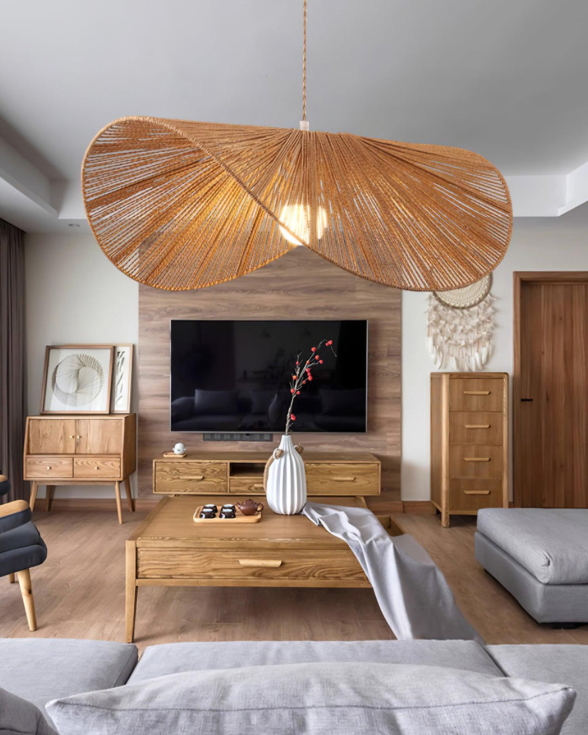 Cardelena Hemp Rope Pendant Light-Moonnatur