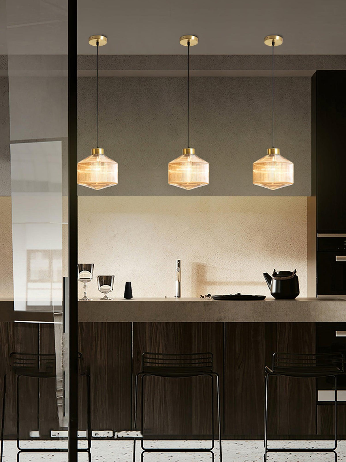 Elowiel Glass Pendant Light-Moonnatur