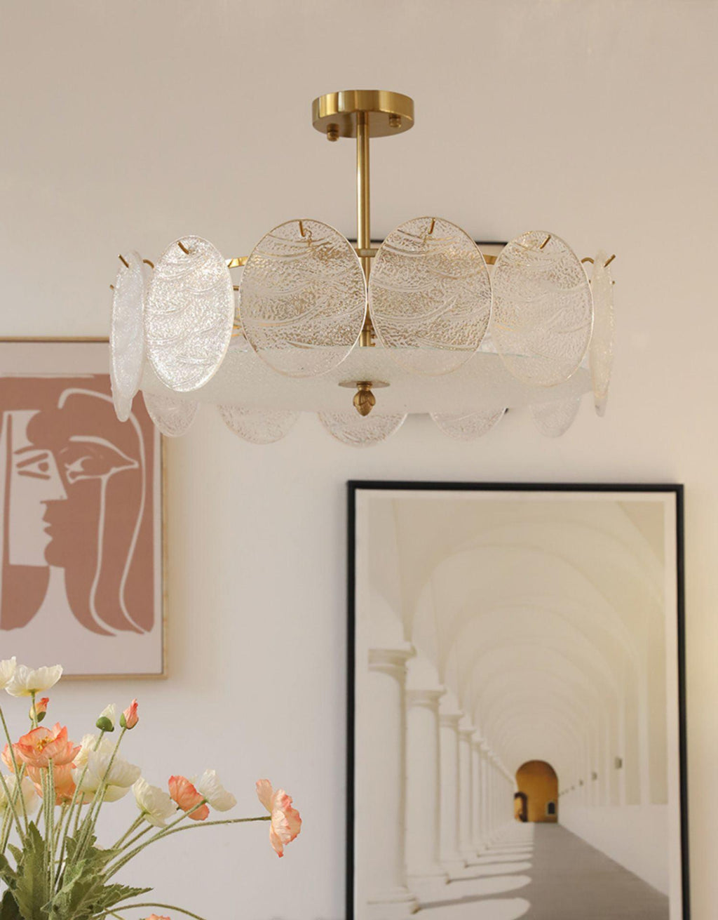 Coraena Glass Ceiling Light-Moonnatur