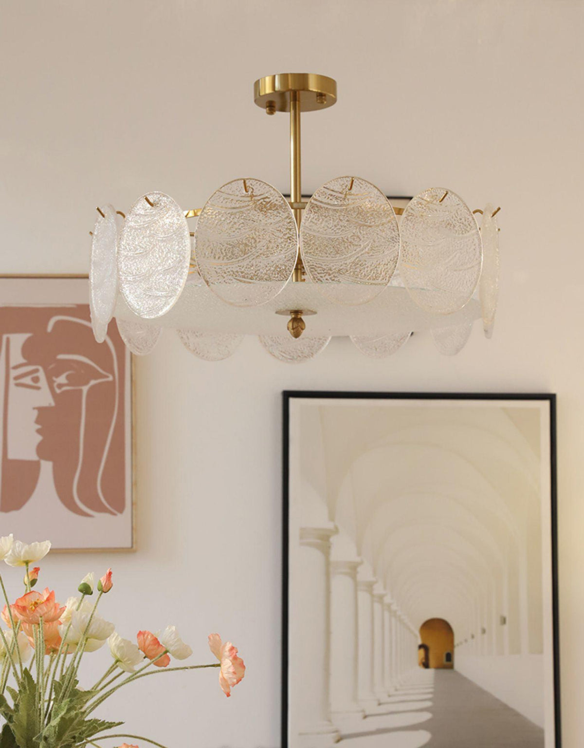 Coraena Glass Ceiling Light-Moonnatur