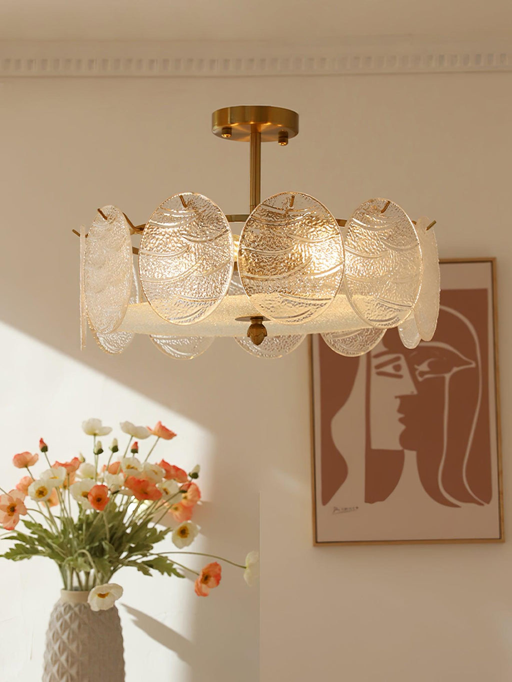 Coraena Glass Ceiling Light-Moonnatur