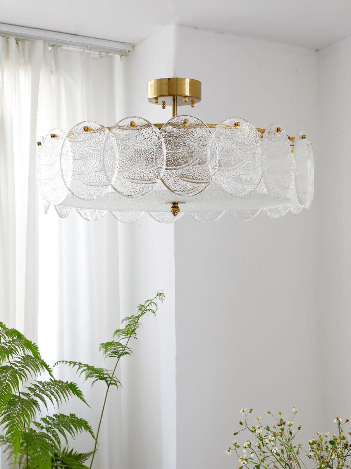 Coraena Glass Ceiling Light-Moonnatur