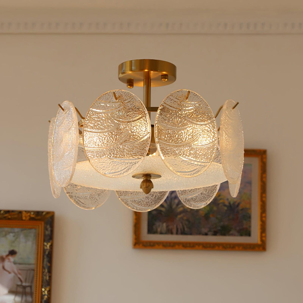 Coraena Glass Ceiling Light-Moonnatur
