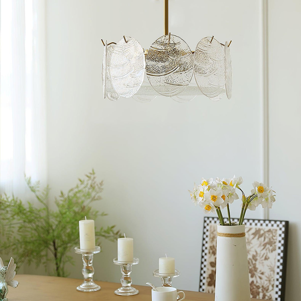 Coraena Glass Ceiling Light-Moonnatur