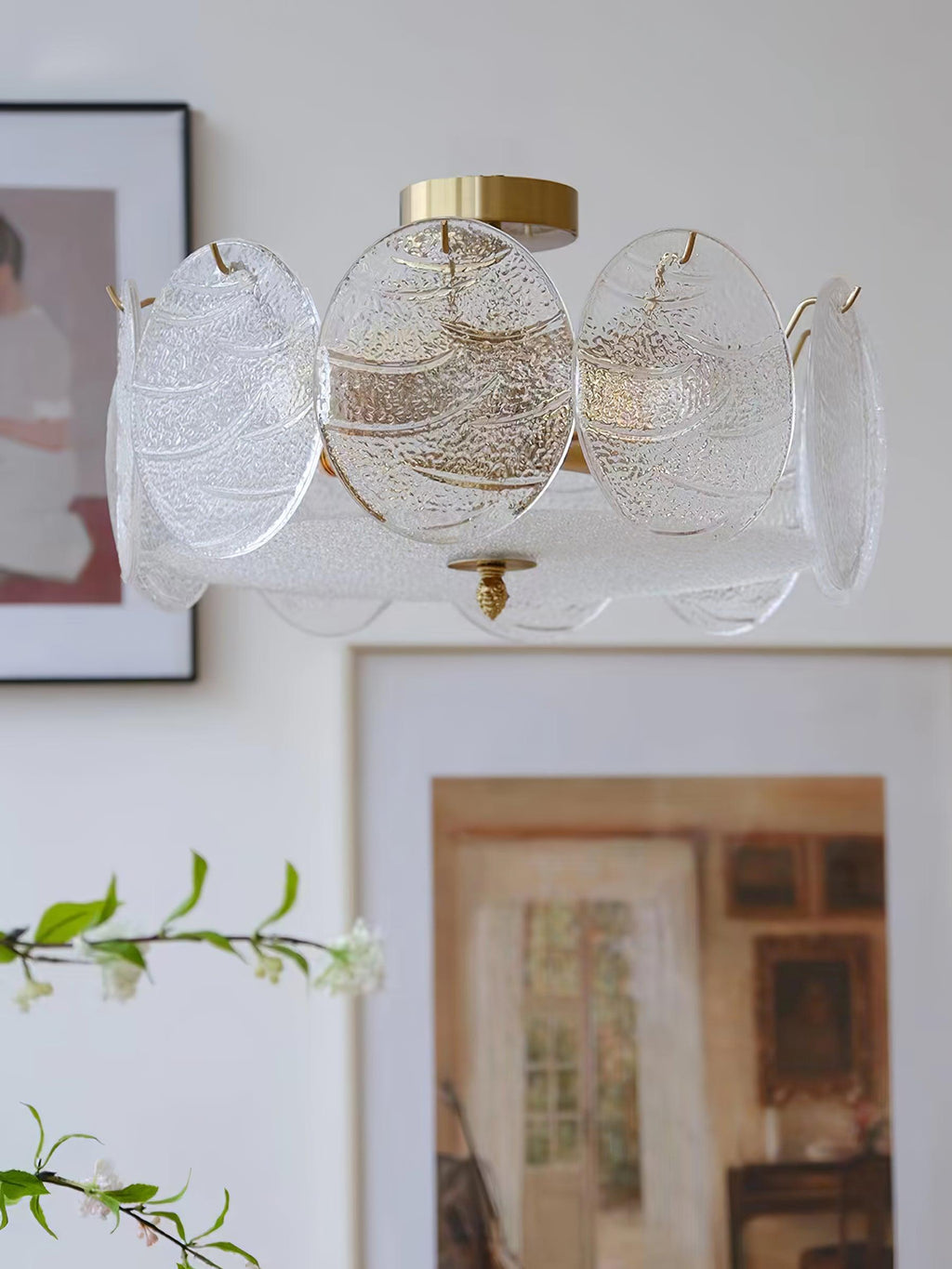Coraena Glass Ceiling Light-Moonnatur