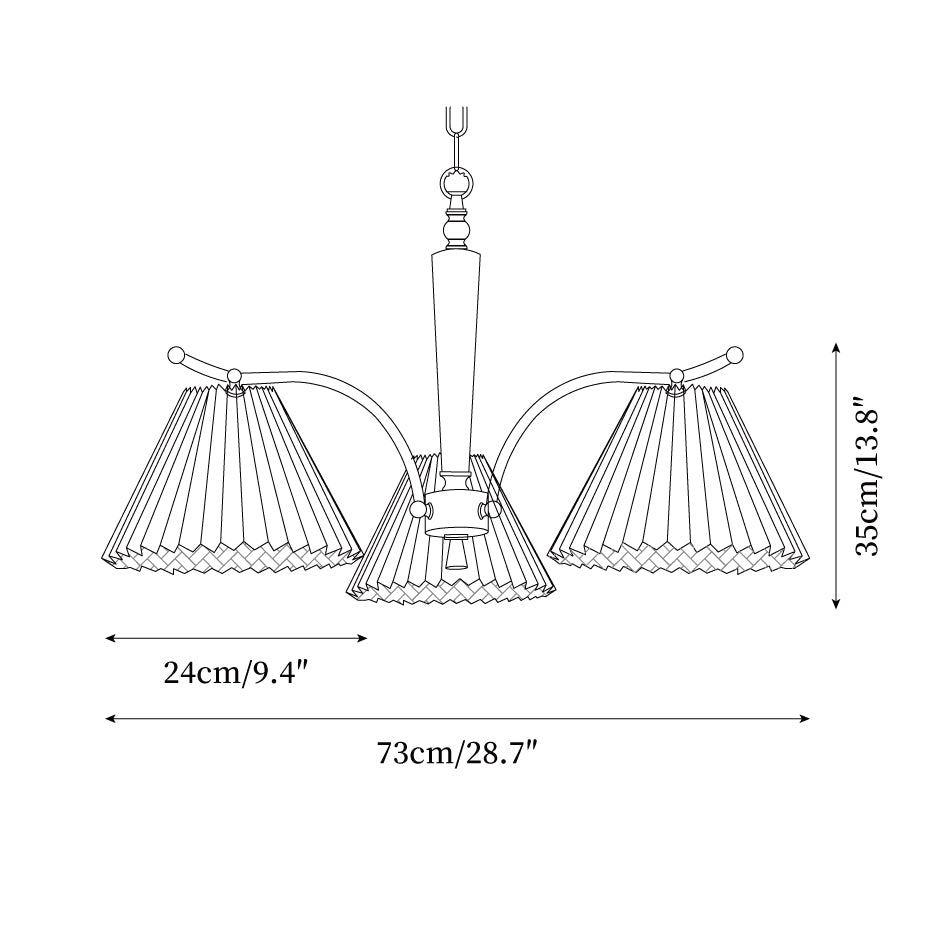 Cavenonna Fabric Chandelier-Moonnatur