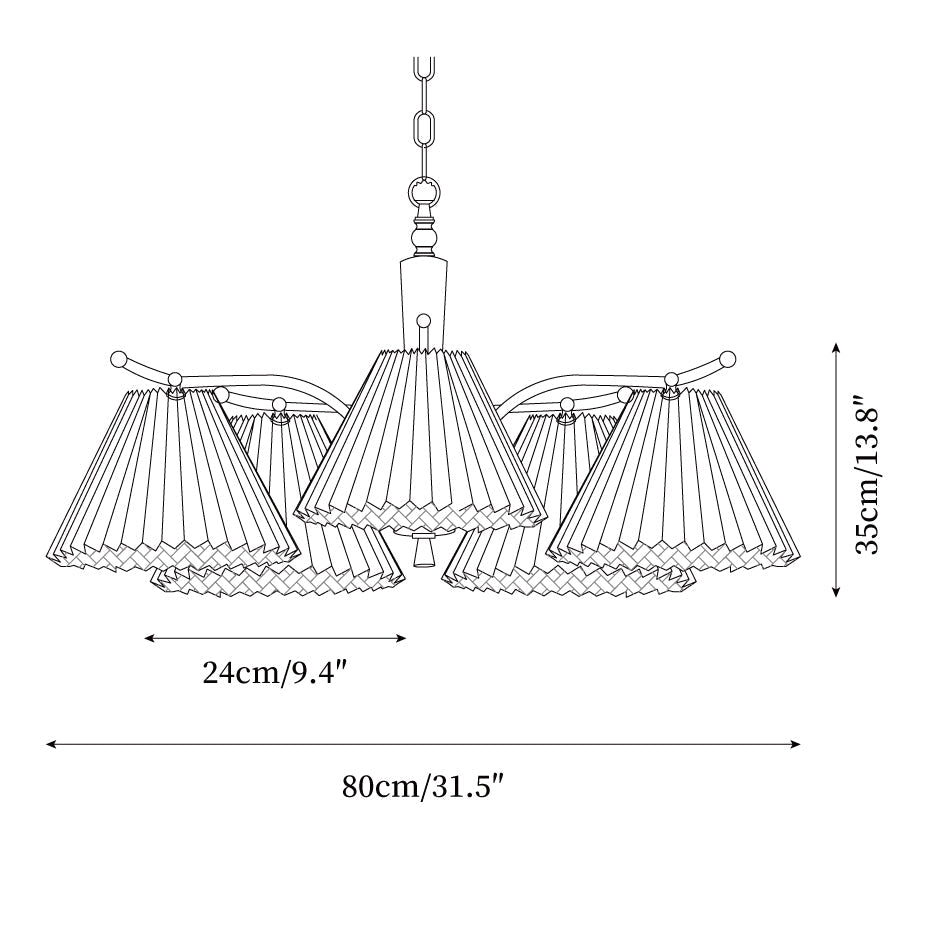Cavenonna Fabric Chandelier-Moonnatur