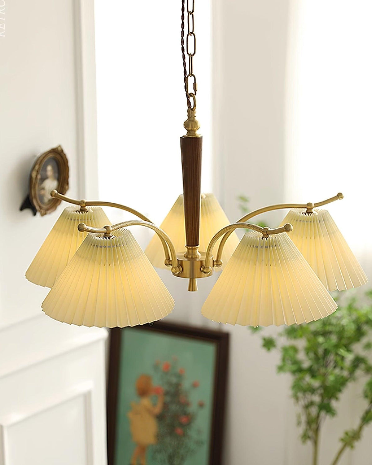 Cavenonna Fabric Chandelier-Moonnatur