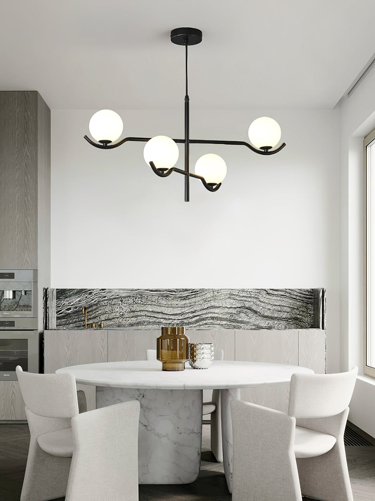 Kenrengrove Glass Chandelier-Moonnatur