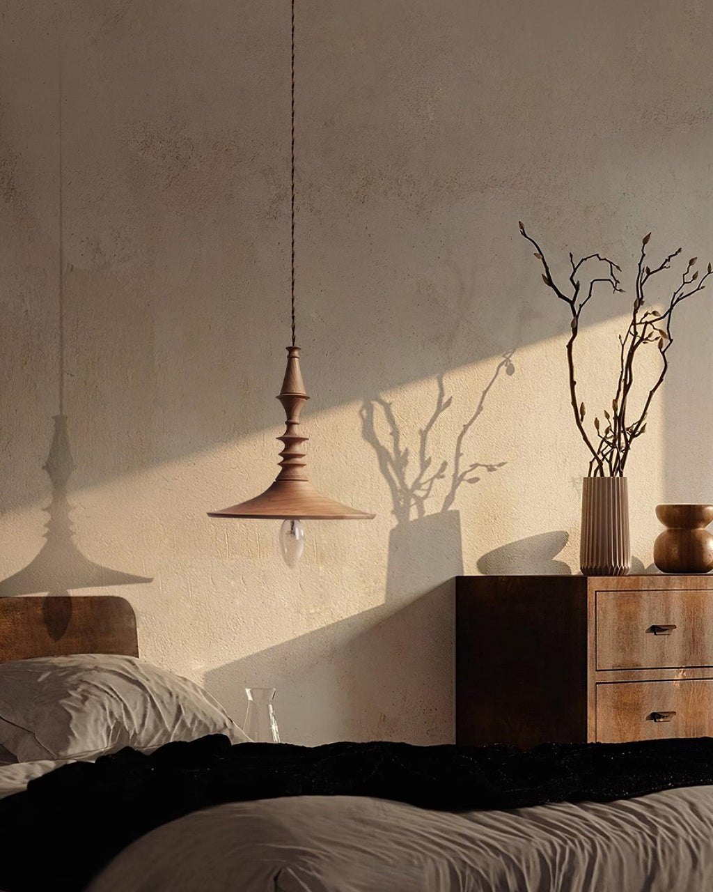 Perenera Wood Pendant Light-Moonnatur
