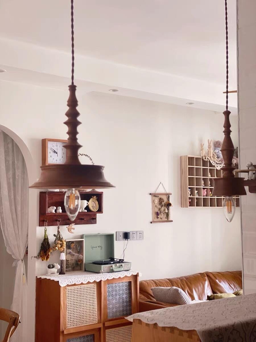 Perenera Wood Pendant Light-Moonnatur