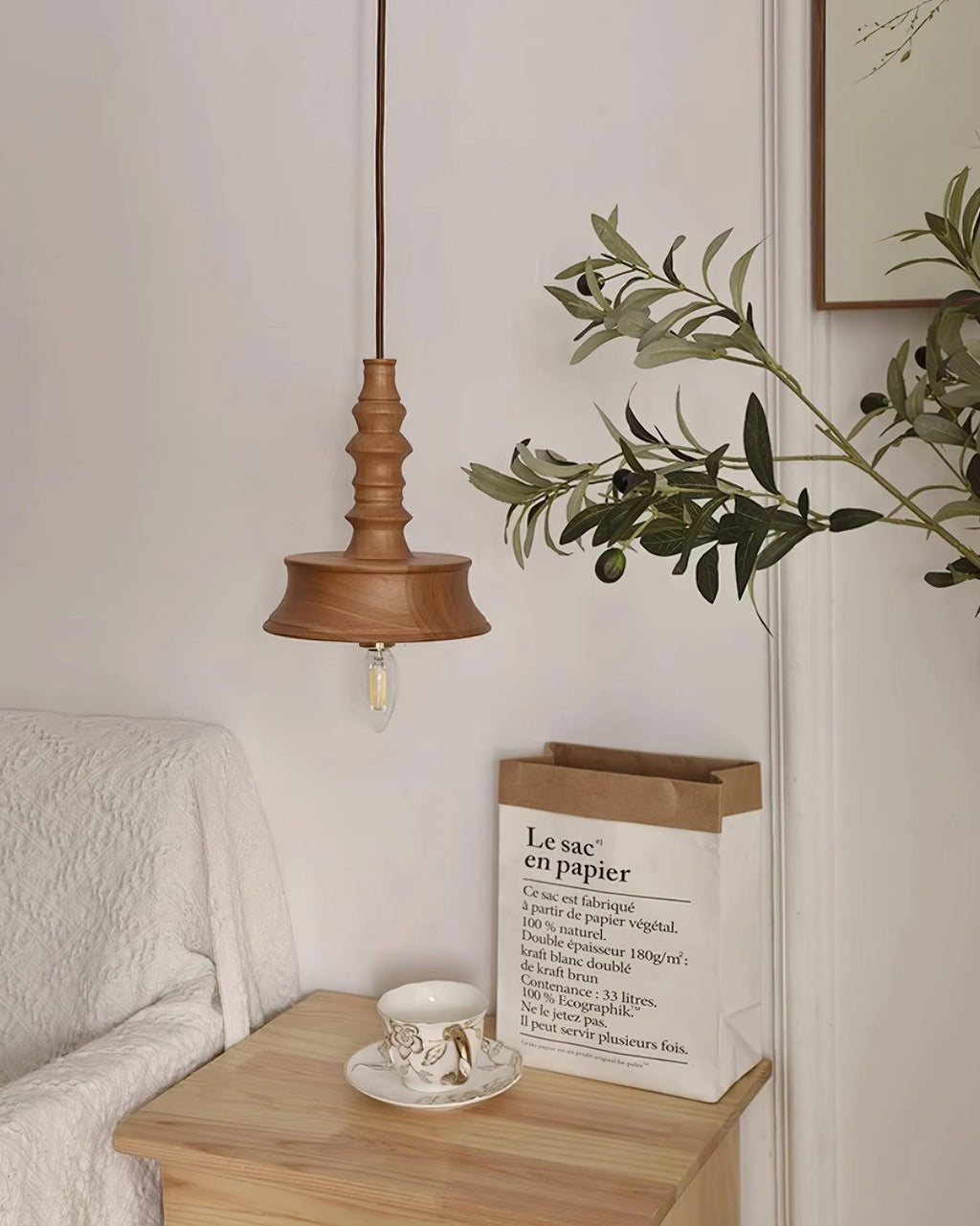 Perenera Wood Pendant Light-Moonnatur