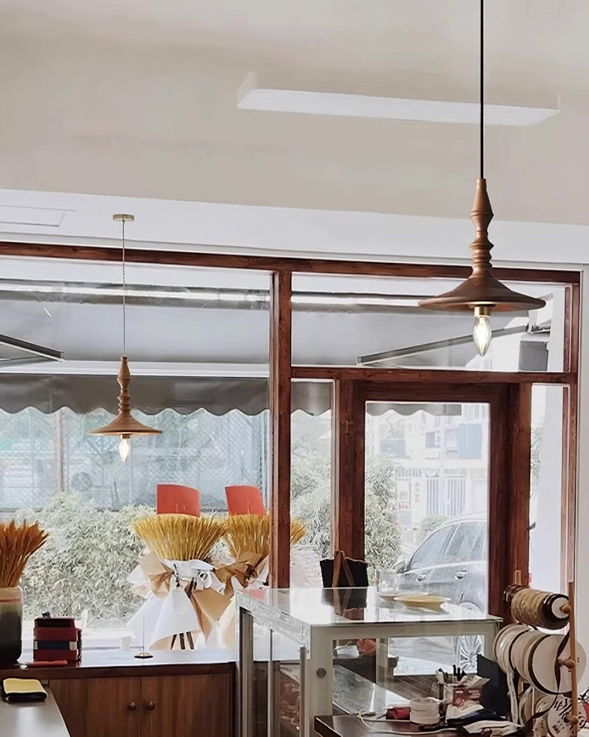 Perenera Wood Pendant Light-Moonnatur
