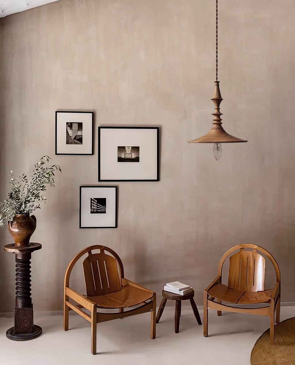 Perenera Wood Pendant Light-Moonnatur