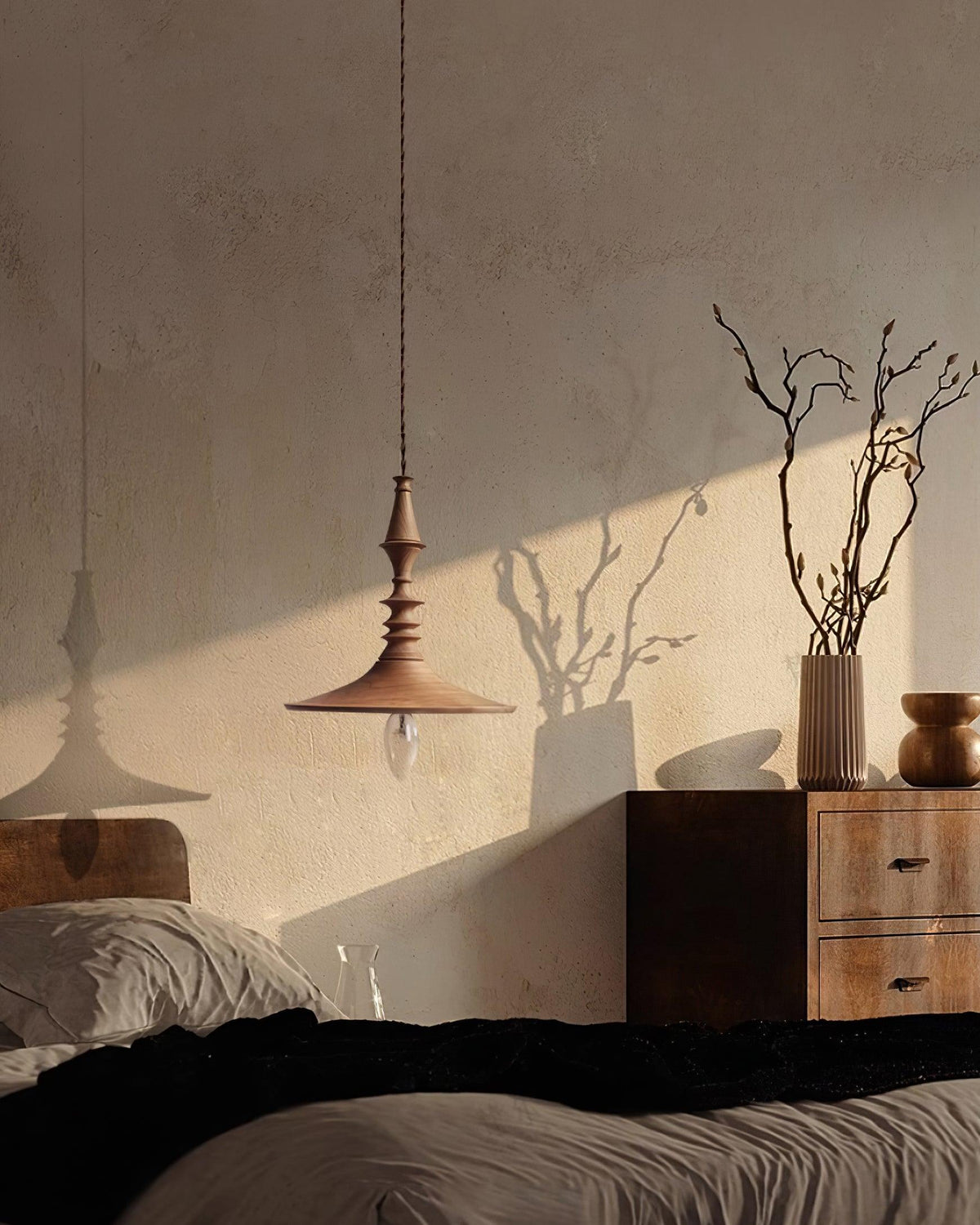 Perenera Wood Pendant Light-Moonnatur
