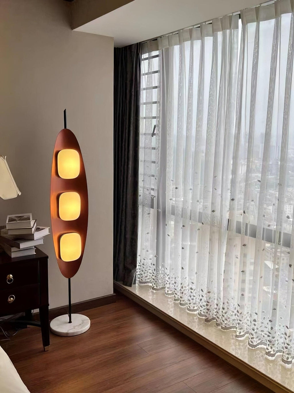 Ravensonna Marble Floor Lamp-Moonnatur