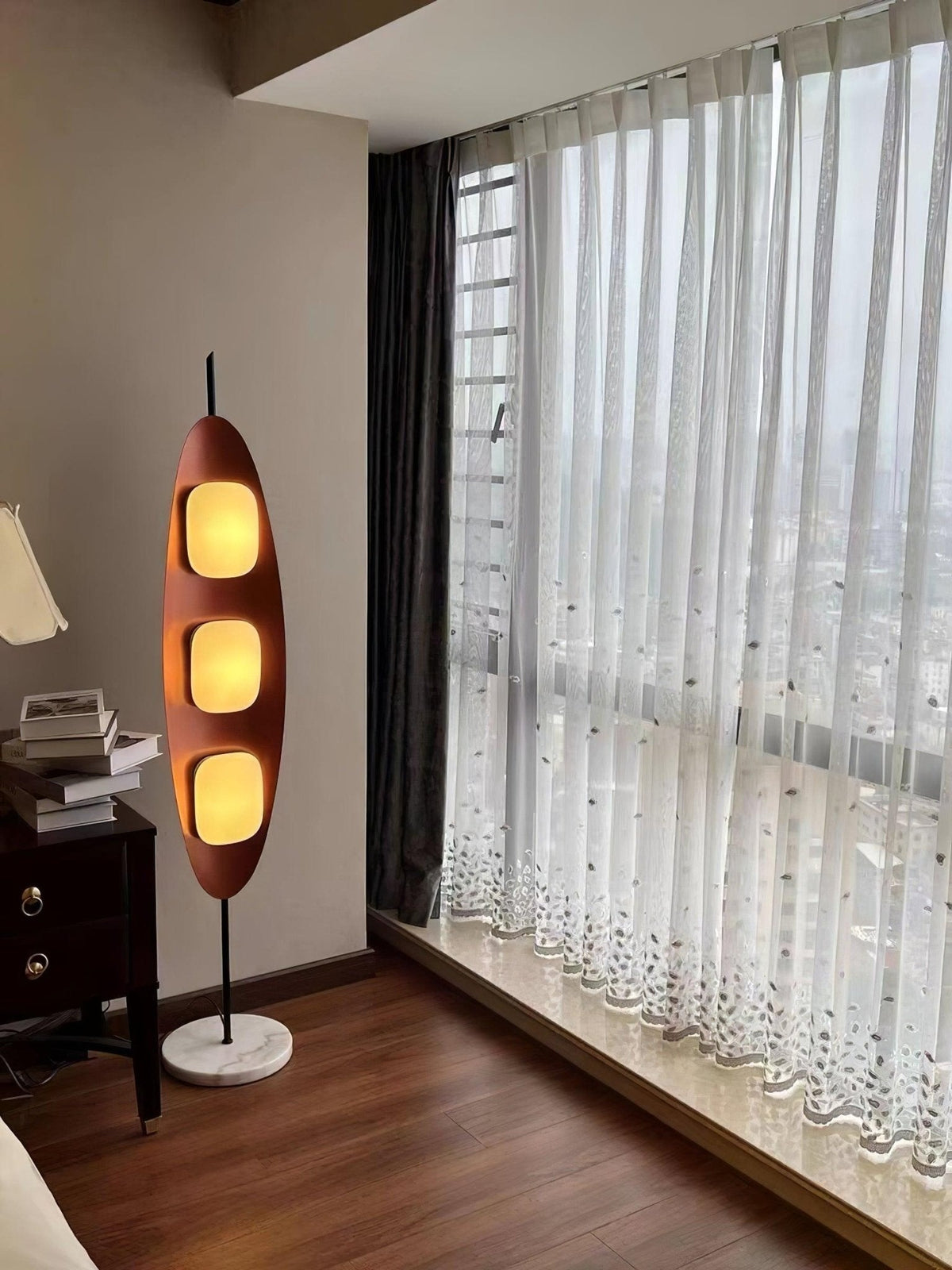 Ravensonna Marble Floor Lamp-Moonnatur